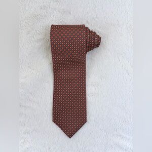 Brooks Brothers Orange and Blue Geometric Tie